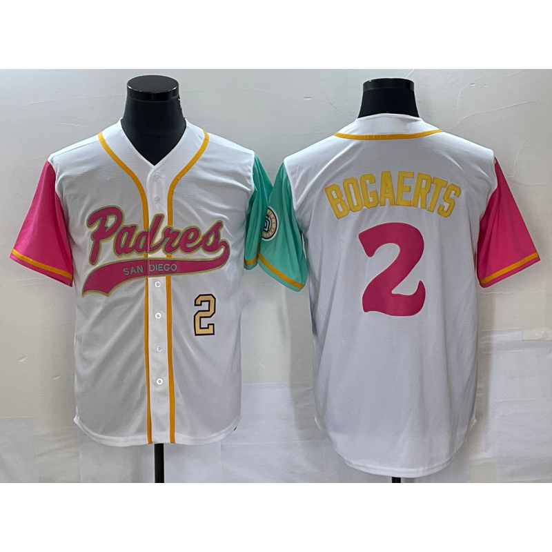 SD.Padres #2 Xander Bogaerts White Number NEW 2023 City Connect Cool Base Stitched Jersey