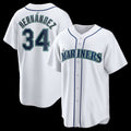S.Mariners #59 Felix Hernandez White Home Retired Player Replica Jersey