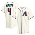 A.Diamondback #4 Ketel Marte Cream Home Replica Jersey
