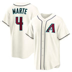 A.Diamondback #4 Ketel Marte Cream Home Replica Jersey