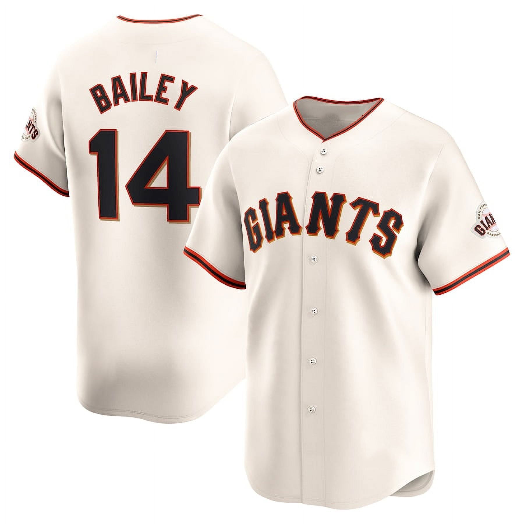 SF.Giants #14 Patrick Bailey Cream 2024 Home Limited Stitched Jersey