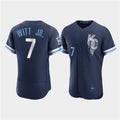 KC.Royals #7 Bobby Witt Jr.2022 Navy City Connect Flex Base Stitched Jersey