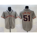 SF.Giants #51 Jung Hoo Lee Gray Cool Base 2 Stitched Jersey