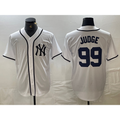 NY.Yankees #99 Aaron Judge White Fashion Cool Base Jersey