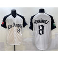 LA.Dodgers #8 Enrique Hernandez White Black Royal Gold 2024 World Series Champions Vapor Limited Stitched Jersey