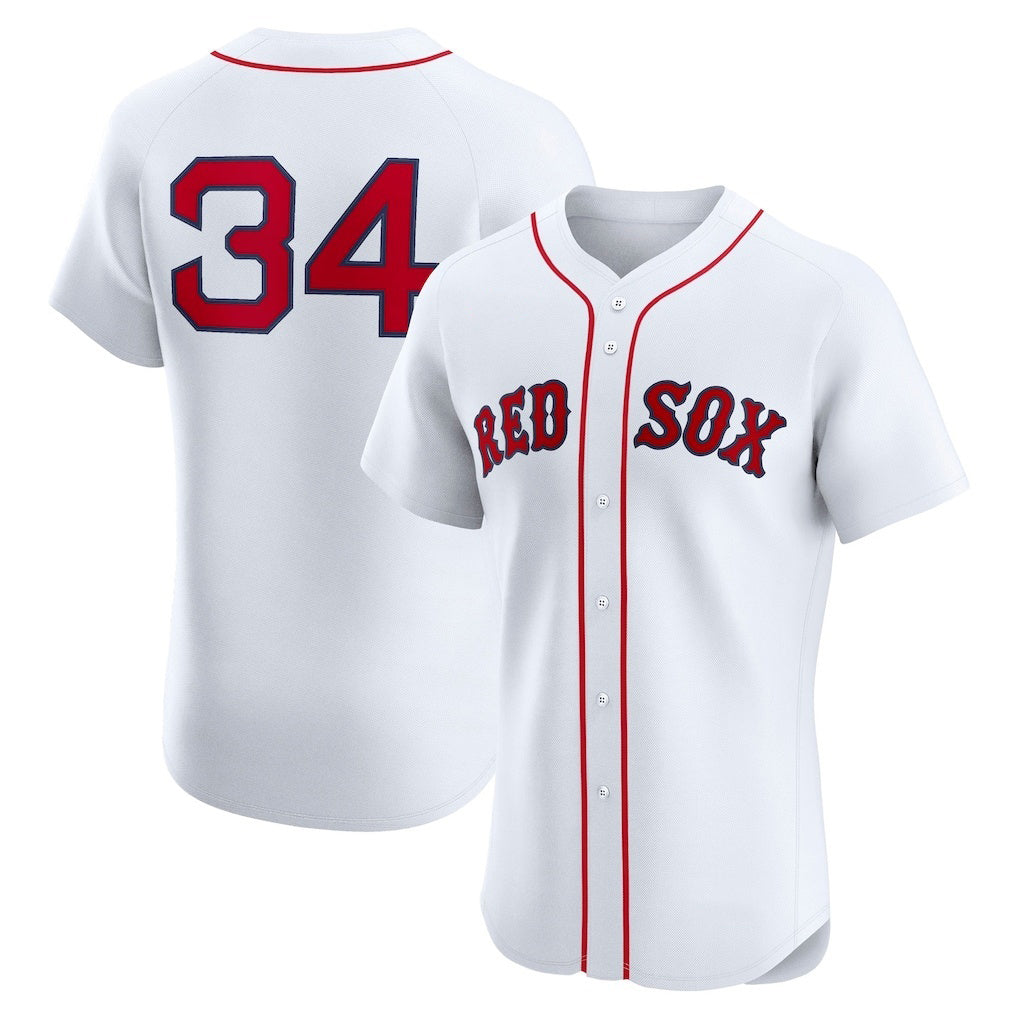 BR.Sox #34 David Ortiz White Home Elite Jersey