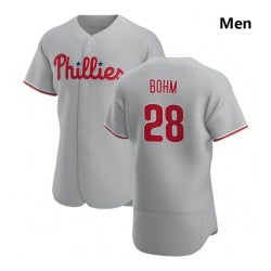 P.Phillies #28 Alec Bohm Gray Road 2020 Authentic Player Jersey