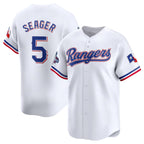 T.Rangers #5 Corey Seager White 2023 World Series Champions Stitched  Jersey