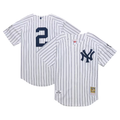 NY.Yankees #2 Derek Jeter White 2014 Cooperstown Collection Authentic Throwback Jersey