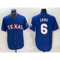 T.Rangers #6 Josh Jung Blue Stitched Cool Base Jersey