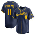 M.Brewers #11 Jackson Chourio Navy Alternate 2 Limited Jersey