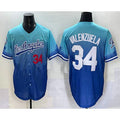 LA.Dodgers #34 Fernando Valenzuela Blue 2025 City Connect Limited Stitched Jersey