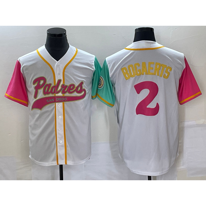 SD.Padres #2 Xander Bogaerts White NEW 2023 City Connect Cool Base 3 Stitched Jersey