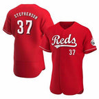 C.Reds #37 Tyler Stephenson Red Stitched Flex Base Jersey