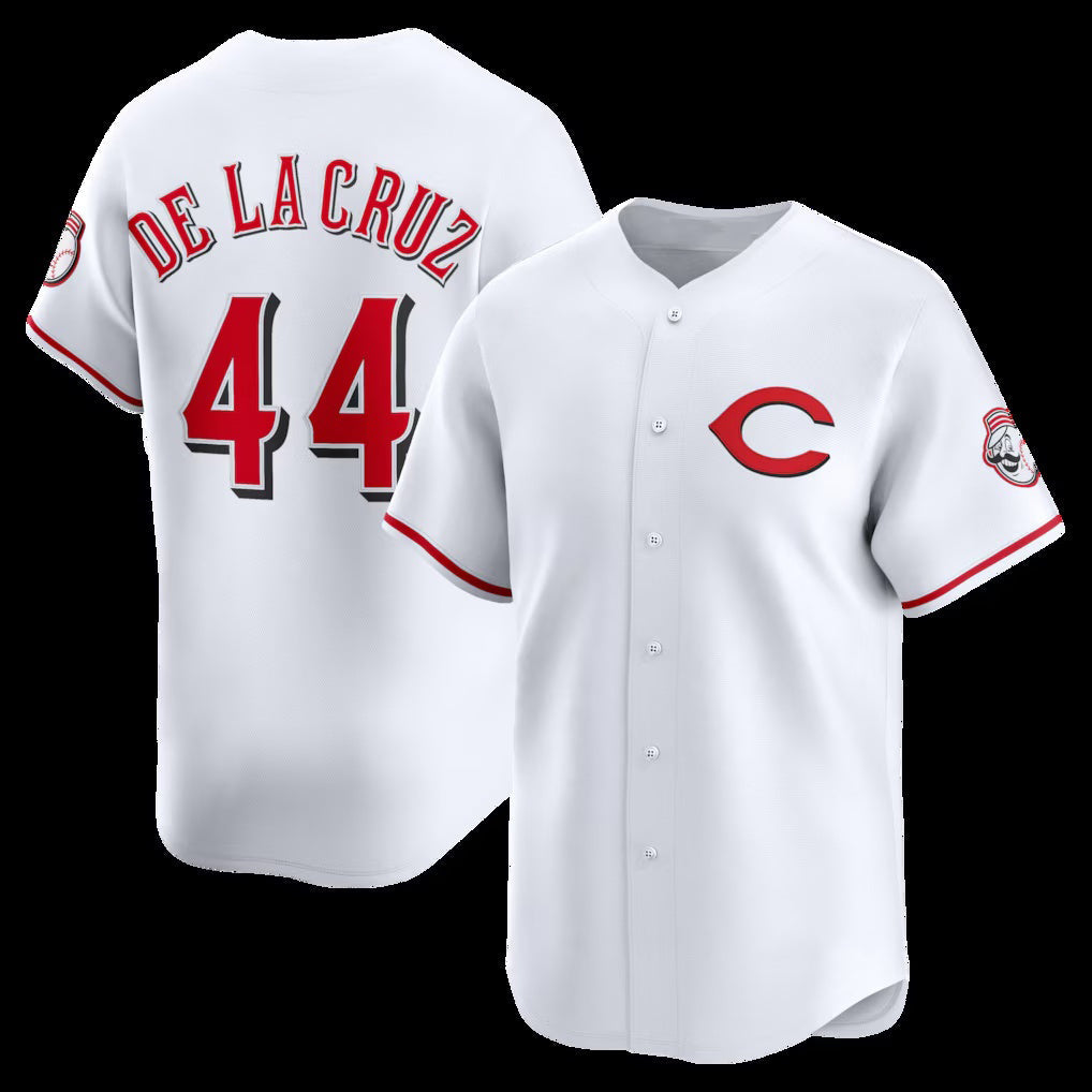 C.Reds #44 Elly De La Cruz White Alternate 2 Limited Player Jersey
