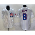 C.Cubs #8 Ian Happ White Cool Base Stitched Jersey