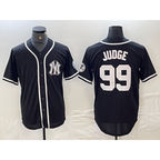 NY.Yankees #99 Aaron Judge Black White Cool Base Stitched Jersey