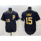 P.Pirates #15 Oneil Cruz Black 2025 Limited Stitched Jersey
