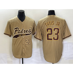 SD.Padres #23 Fernando Tatis Jr. Tan NEW 2023 Cool Base Stitched Jersey