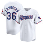 T.Rangers #36 Wyatt Langford White Home Limited Player Jersey