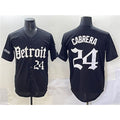 D.Tigers #24 Miguel Cabrera Black Motor Gothic Edition Vapor Premier Limited Stitched Jersey