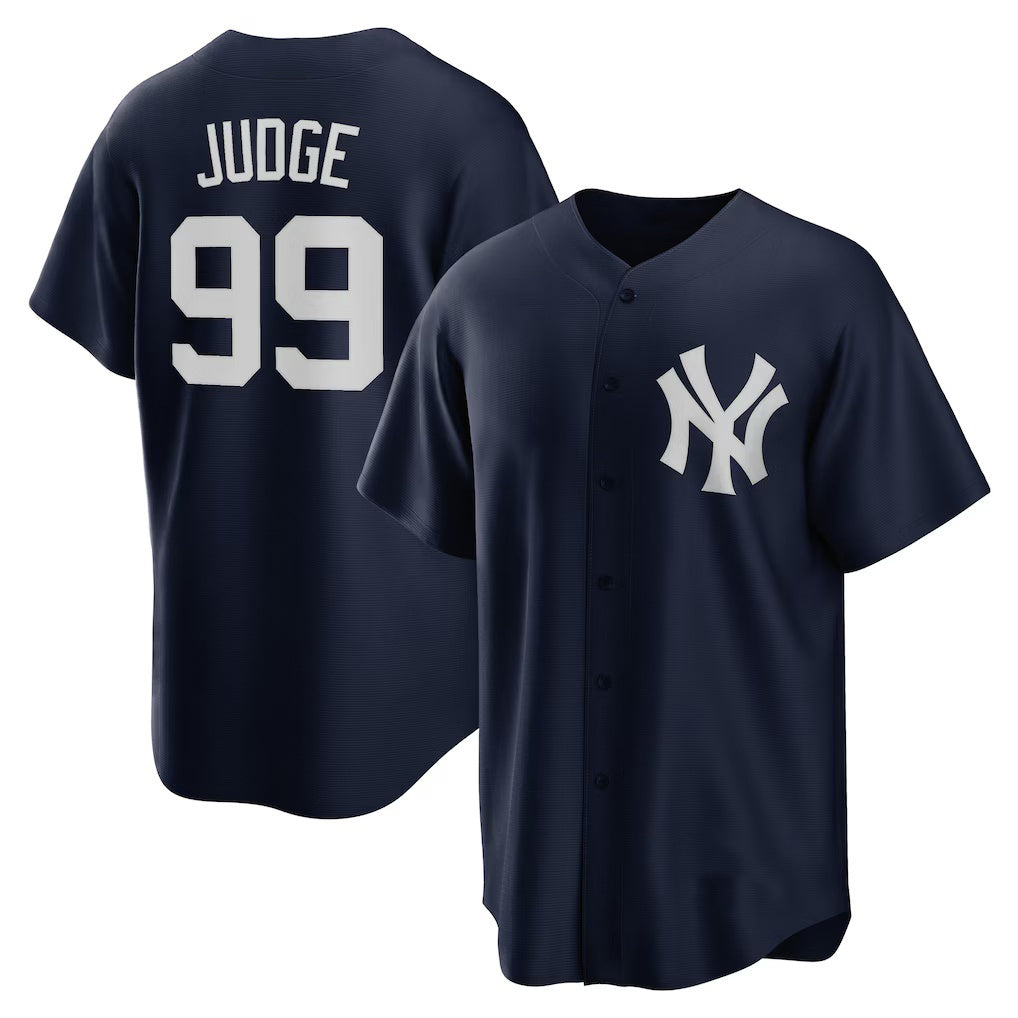 NY.Yankees #99 Aaron Judge Navy Big & Tall Alternate Replica Player Jersey