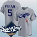 LA.Dodgers #5 Freddie Freeman Gray 2025 World Series Limited Stitched Jersey
