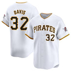 P.Pirates #32 Henry Davis White Home Limited Stitched Jersey