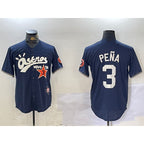 H.Astros #3 Jeremy Pena Black Cactus Jack Vapor Premier Stitched Jersey