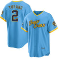 M.Brewers #2 Brice Turang Blue 2022 City Connect Cool Base Stitched Jersey