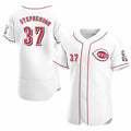 C.Reds #37 Tyler Stephenson White Stitched Flex Base Jersey