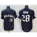 P.Phillies #28 Alec Bohm Black Gothic Vapor Limited Stitched Jersey