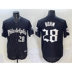 P.Phillies #28 Alec Bohm Black Gothic Vapor Limited Stitched Jersey