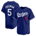 LA.Dodgers #5 Freddie Freeman Royal Limited 2 Stitched Jersey