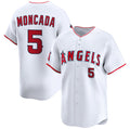 LA.Angels #5 Yoan Moncada White Home Limited Stitched Jersey