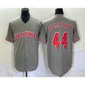 C.Reds #44 Elly De La Cruz Grey Cool Base 2 Stitched  Jersey