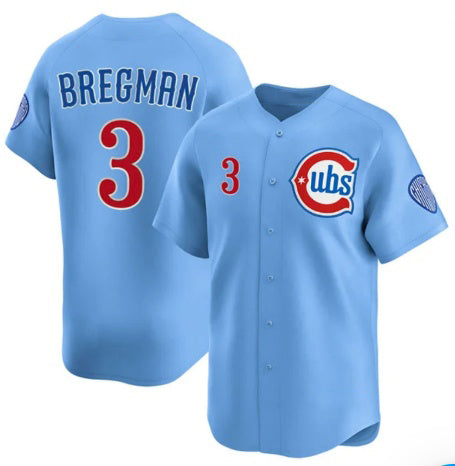 C.Cubs #3 Alex Bregman Blue 2nd Alternate Limited Stitched Jersey