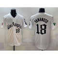 LA.Dodgers #18 Yoshinobu Yamamoto White Mexico 2025 LA Gothic Style With Fernando Patch Vapor Premier Limited Stitched Jersey
