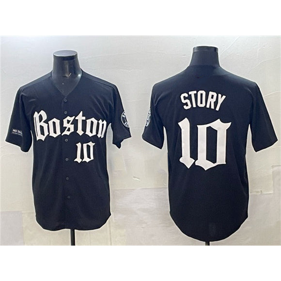 BR.Sox #10 Trevor Story Black Gothic Vapor Limited Stitched Jersey