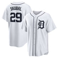 D.Tigers #29 Tarik Skubal White Home Replica Jersey