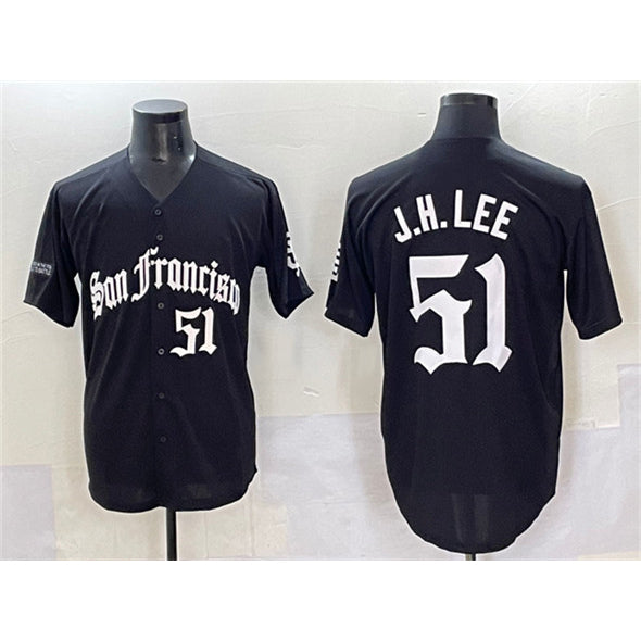 SF.Giants #51 Jung Hoo Lee Black 'Gothic Fog Edition' Vapor Premier Limited Stitched Jersey