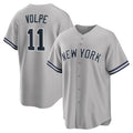 NY.Yankees #11 Anthony Volpe Gray Road Replica Jersey
