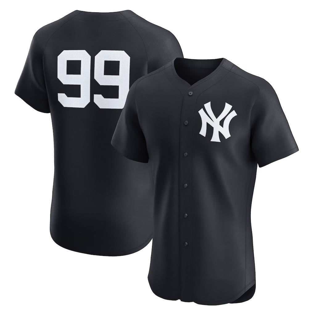 NY.Yankees #99 Aaron Judge Navy Alternate 2 Elite Player Jersey