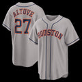 H.Astros #27 Jose Altuve Gray Road Replica Jersey