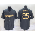 M.Twins #25 Byron Buxton Grey 2022 All Star Stitched Cool Base Jersey