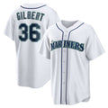 S.Mariners #36 Logan Gilbert White Home Replica Jersey