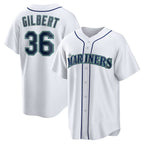 S.Mariners #36 Logan Gilbert White Home Replica Jersey