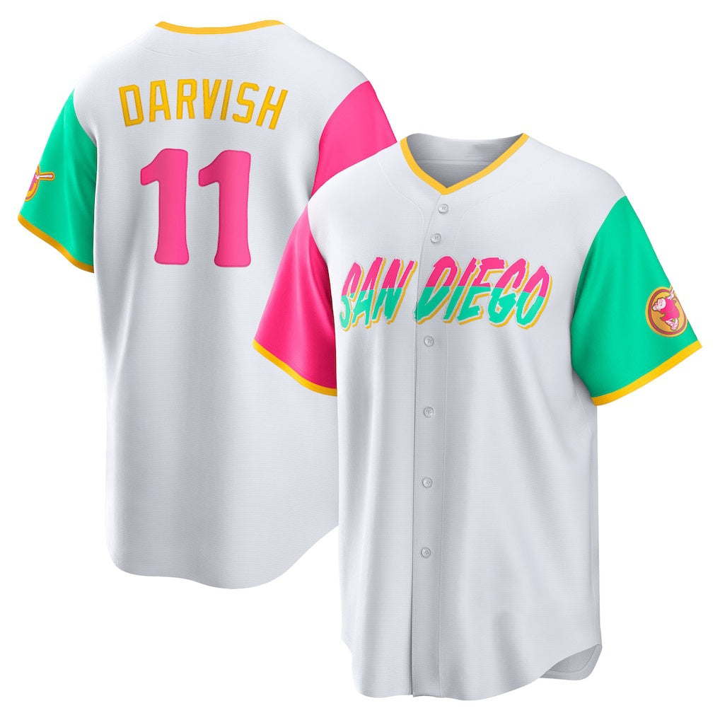 SD.Padres #11 Yu Darvish White City Connect Replica Player Jersey