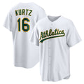 O.Athletics #16 Nick Kurtz White Home Replica Player Jersey
