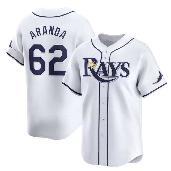 TB.Rays #62 Jonathan Aranda White Home Limited Stitched Jersey